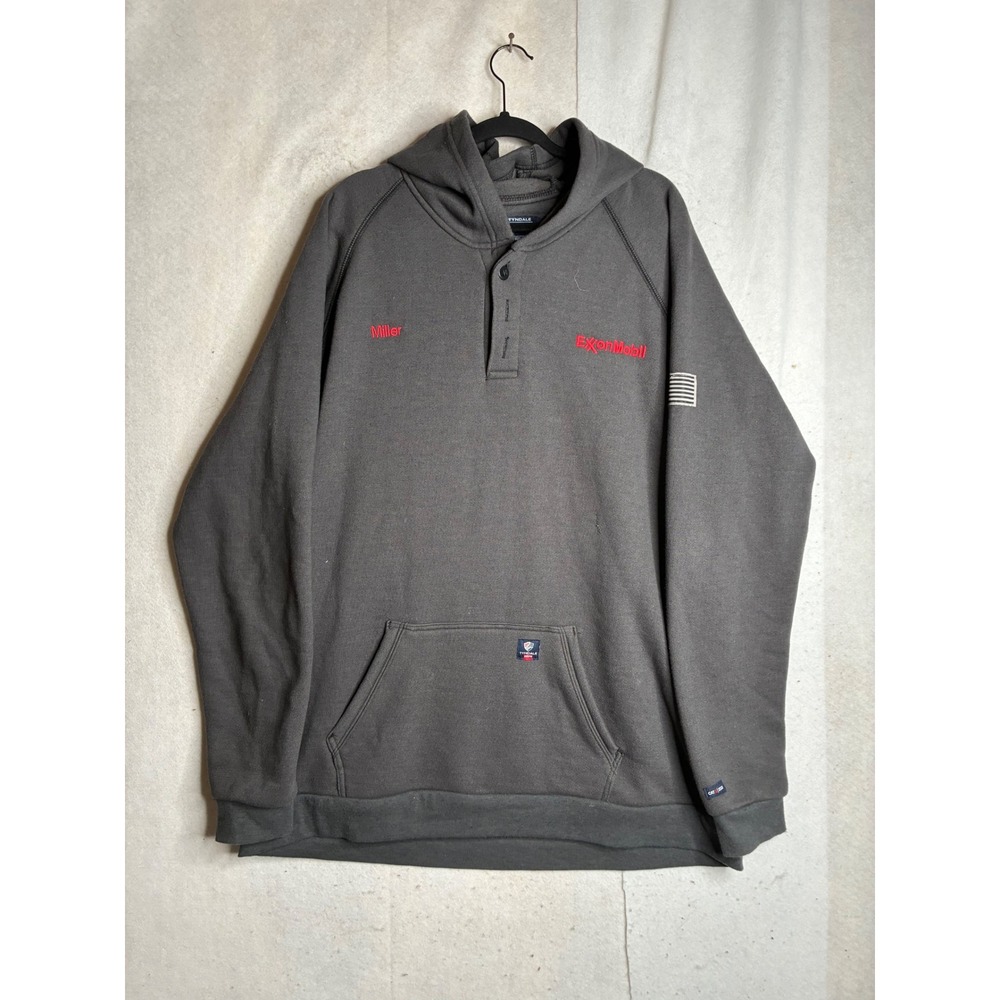 Tyndale Versa FR Hoodie Mens 2X ExxonMobil Miller Flame Resistant Gray CAT 2 USA